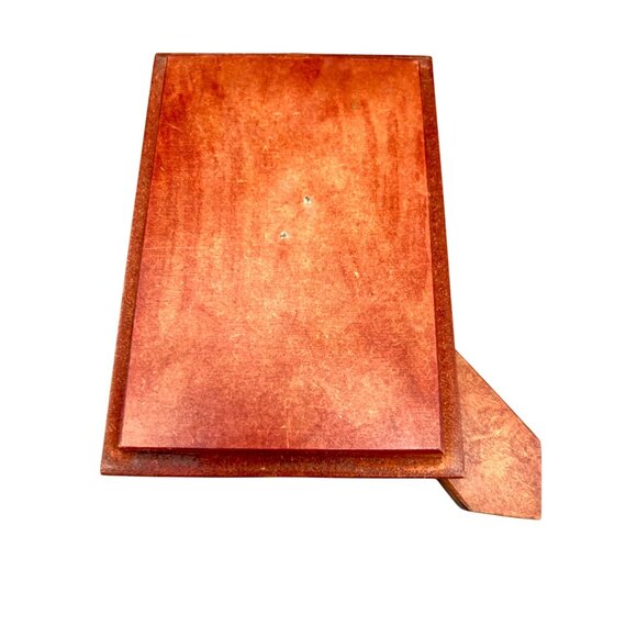 Vintage Handmade Brass Gold Floral Embossed Picture Frame 4x6 Primitive - Picture 8 of 8